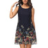 Summer Floral Short Dress Loose Sleeveless Sundress - menochic